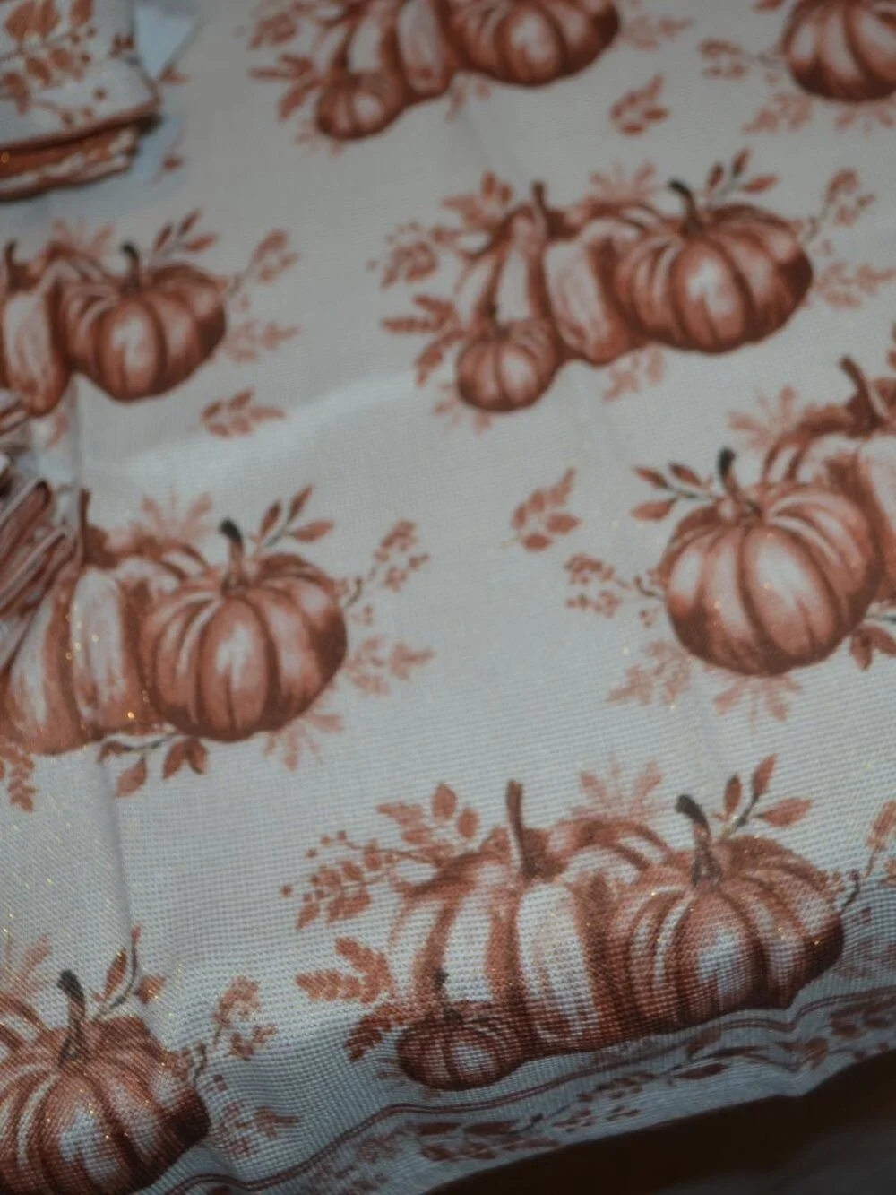 Fall Napkins 24 Rachel Zoe Metallic Copper New with Tags